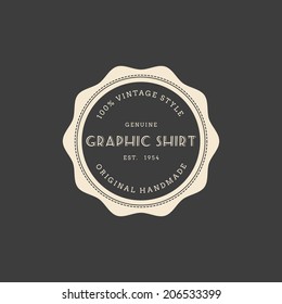 abstract premium label on a gray background