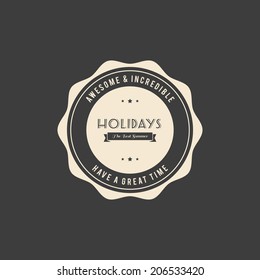 abstract premium label on a gray background