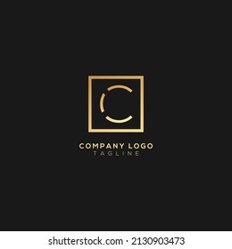 Resumen de letra lineal premium diseño de icono de logotipo C diseño de estilo minimalista moderno.