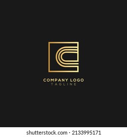 Abstract premium linear letter C logo icon design modern minimal style illustration.