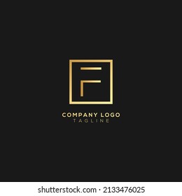 Resumen letra lineal premium diseño del icono del logotipo F diseño de estilo minimalista moderno.