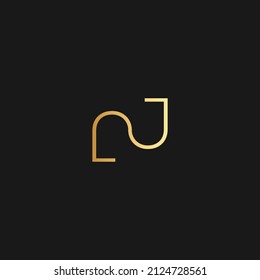 Resumen de letra lineal premium J diseño de icono de logotipo moderno de estilo mínimo.