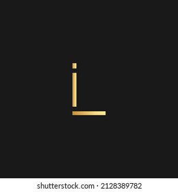 Abstract premium linear letter L logo icon design modern minimal style illustration.