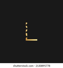 Abstract premium linear letter L logo icon design modern minimal style illustration.