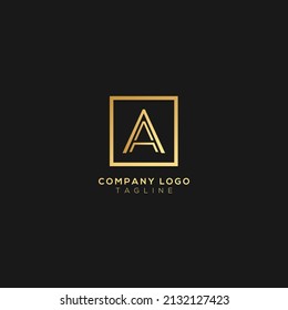Abstract premium linear letter A logo icon design modern minimal style illustration.