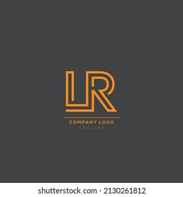 Abstract premium linear letter LR logo icon design modern minimal style illustration.