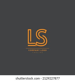 Abstract premium linear letter LS logo icon design modern minimal style illustration.