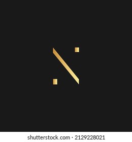 Abstract premium linear letter N logo icon design modern minimal style illustration.