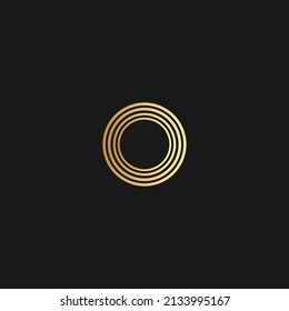 Abstract premium linear letter O logo icon design modern minimal style illustration.