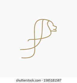 Abstract premium lion logo design. Icon lion vector illustration