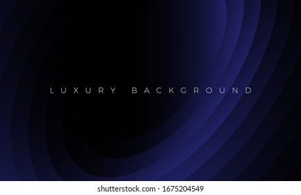 Abstract Premium Luxury background  and modern dark blue wallpaper illustration with stylish color curved lines and elements. Rich navy blue abstract background for header. Dynamic shapes composition