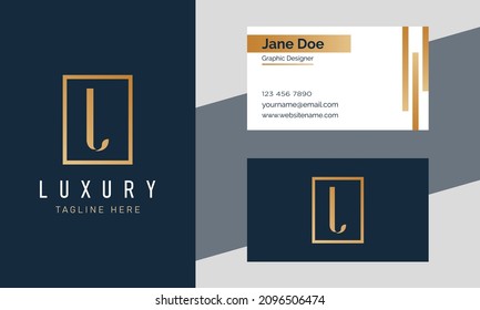 Abstract Premium luxury corporate identity elegant letter L logo design