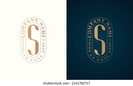 Abstract Premium luxury corporate identity letter S logo design
