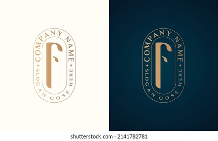 Abstract Premium luxury corporate identity letter F logo design