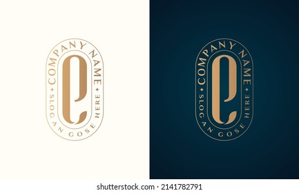 Abstract Premium luxury corporate identity letter E logo design