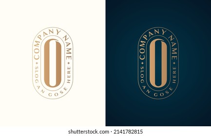 Abstract Premium luxury corporate identity letter O logo design