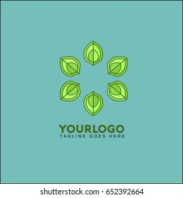 Abstract premium monogram initials logo. Universal symbol icon vector design. Luxury abc leaf logotype.