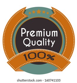 abstract premium quality label on white background