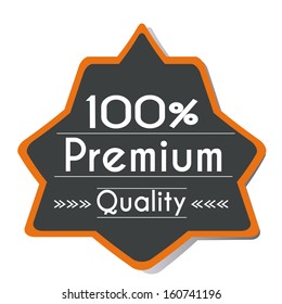 abstract premium quality label on white background