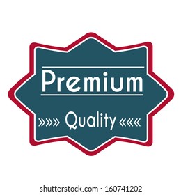 abstract premium quality label on white background