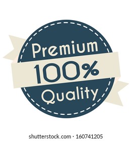 abstract premium quality label on white background