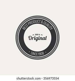 Abstract premium quality label on a white background