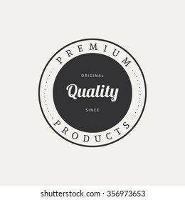 Abstract premium quality label on a white background