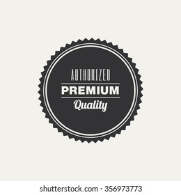 Abstract premium quality label on a white background