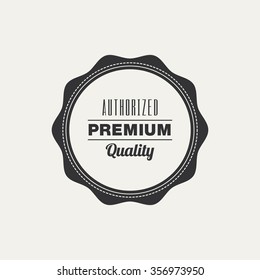Abstract premium quality label on a white background