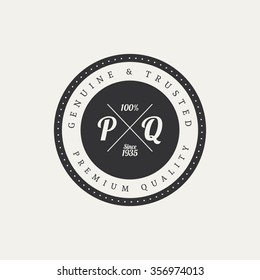 Abstract premium quality label on a white background