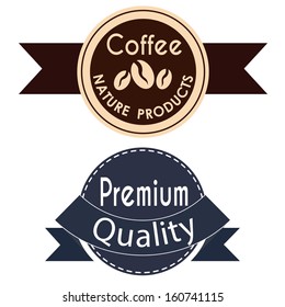 abstract premium quality labels on white background