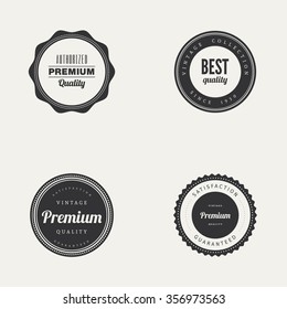 Abstract premium quality labels on a white background