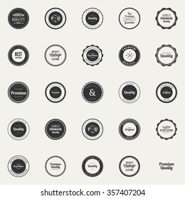 Abstract premium quality labels on a white background