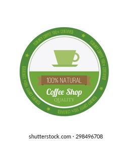Abstract premium tea label on a white background