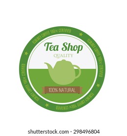Abstract premium tea label on a white background