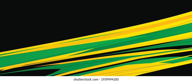 Abstract premium wave background design with geometric shapes. Abstract vector business card with green and yellow color