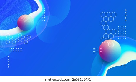 Abstract presentation banner geometric background. Internet communication vector design