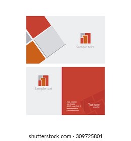 Abstract presentation card on a white background