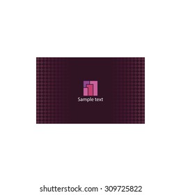 Abstract presentation card on a white background
