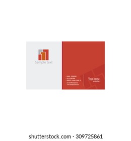 Abstract presentation card on a white background