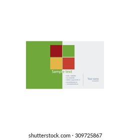 Abstract presentation card on a white background