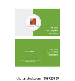 Abstract presentation card on a white background