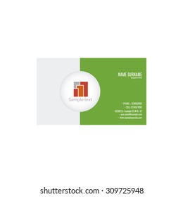 Abstract presentation card on a white background