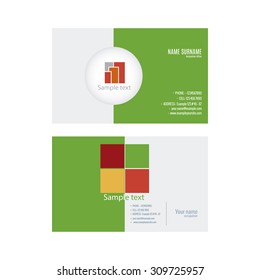 Abstract presentation card on a white background