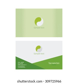 Abstract presentation card on a white background