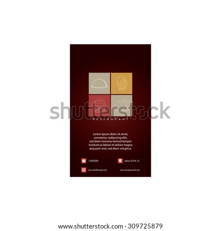 Abstract presentation card on a white background