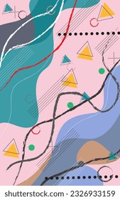 Abstract presentation cover page image with geometric pattern. Gadient geometric cover designs.