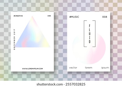 Abstract Presentation. Geometry Fluid. Crystal Effect. Isolated White Template. Purple Holograph Paper. Plastic Screen. Pearlescent Foil. Pink Abstract Presentation