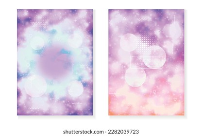 Abstract Presentation. Round Poster. Minimalist Shape. Retro Fluorescent Backdrop. Summer Dots. Geometric Design. Blue Shiny Fluid. Vibrant Flyer. Violet Abstract Presentation