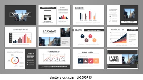 Abstract presentation slide templates. Set of Infographic elements template 
for web, print, annual report brochure, banner, business flyer leaflet marketing advertising template.
